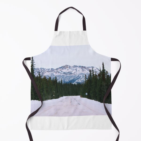 Item preview, Snowy Forest Road and Mountain in Denali National Park Photo designed and sold by lizzmarino.