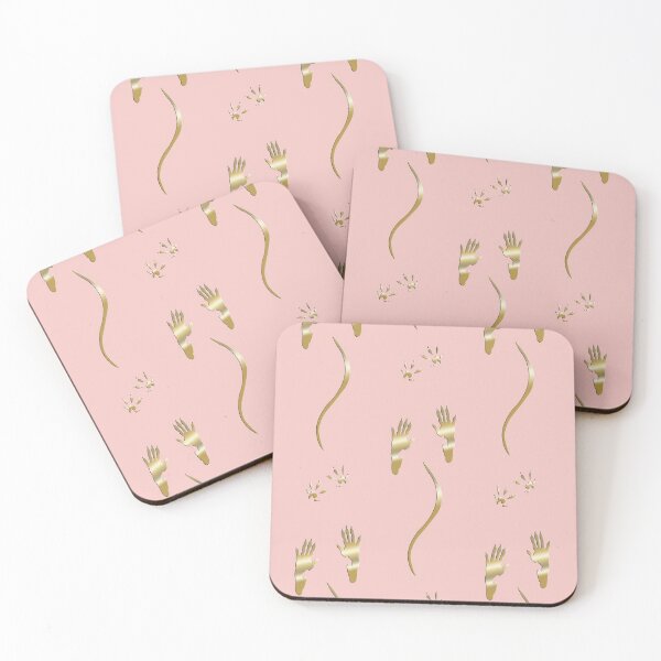 Item preview, Rat Tracks, Foot and Tail Gold and English Rose designed and sold by NickKnackPrints.