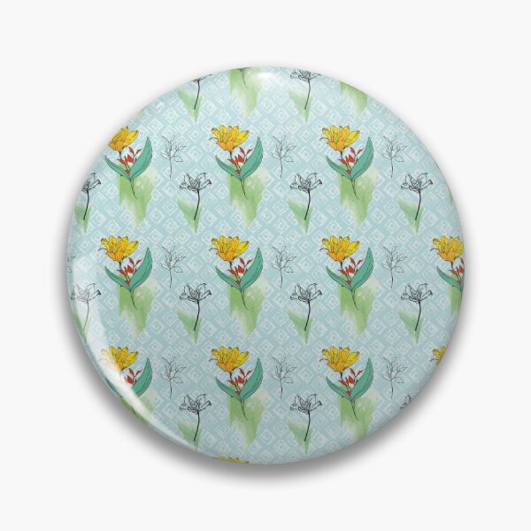 Item preview, Painted geometric and flower pattern designed and sold by Paula Murray.