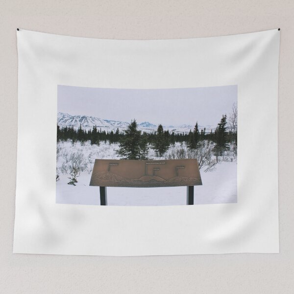 Item preview, Denali Mountain Peak Sign Photo designed and sold by lizzmarino.