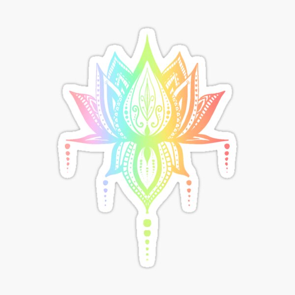 Pastel Rainbow Lotus  Sticker