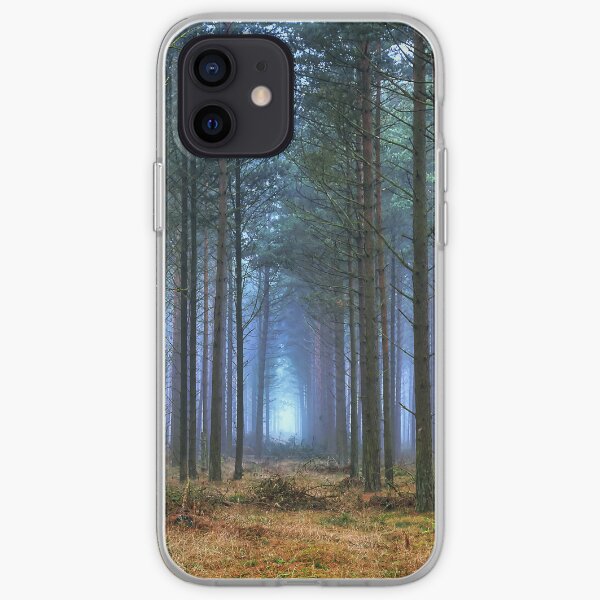 Pine Forest in Morning Fog. iPhone Soft Case