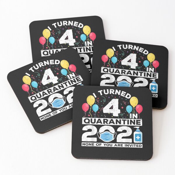 Item preview, I Turned 4 In Quarantine 2021 Funny 4th Birthday Party  designed and sold by dannareyansh.