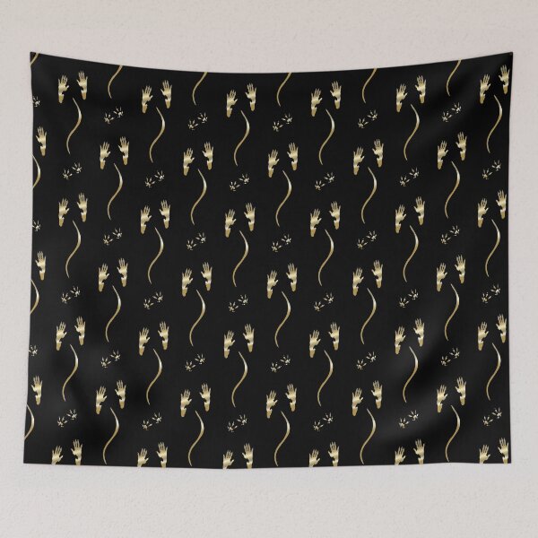 Item preview, Rat Tracks, Foot and Tail Gold and Black designed and sold by NickKnackPrints.