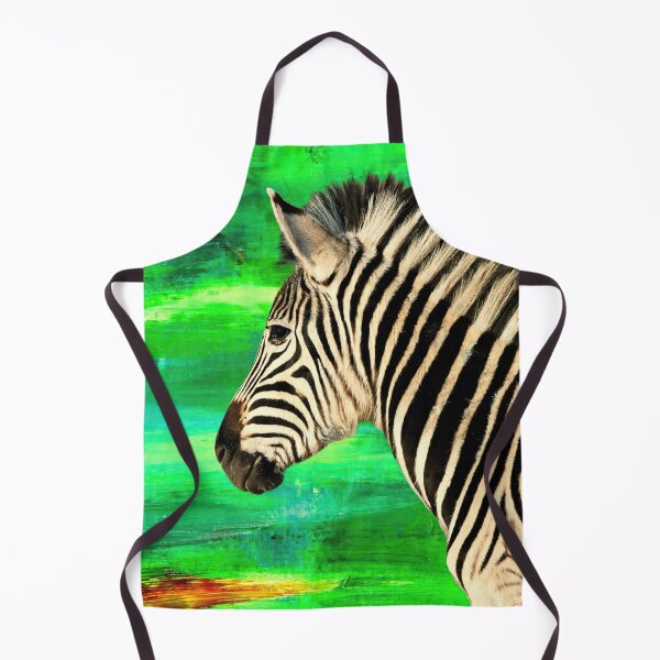 Item preview, Zebra on an Abstract Green Background designed and sold by Alaskandreamer.