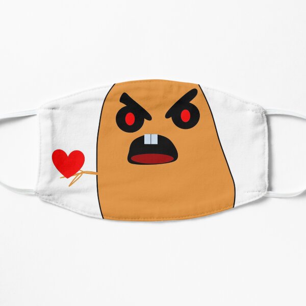 A angry potato Holding his heart. Flat Mask