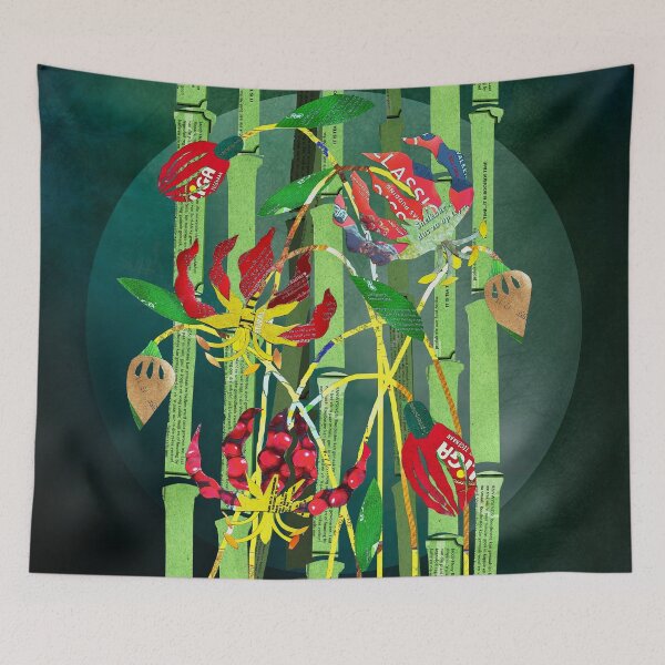 Item preview, Gloriosa and bamboo in paper clipping designed and sold by Ruud van Koningsbrugge.