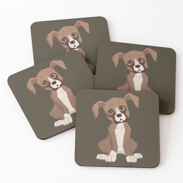 Item preview, Cartoon Boxer Puppy Portrait designed and sold by PaperRain.