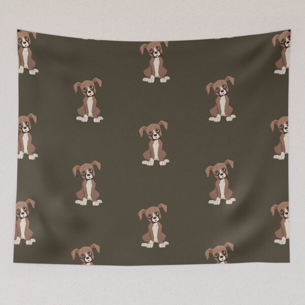 Item preview, Cartoon Boxer Puppy Portrait designed and sold by PaperRain.