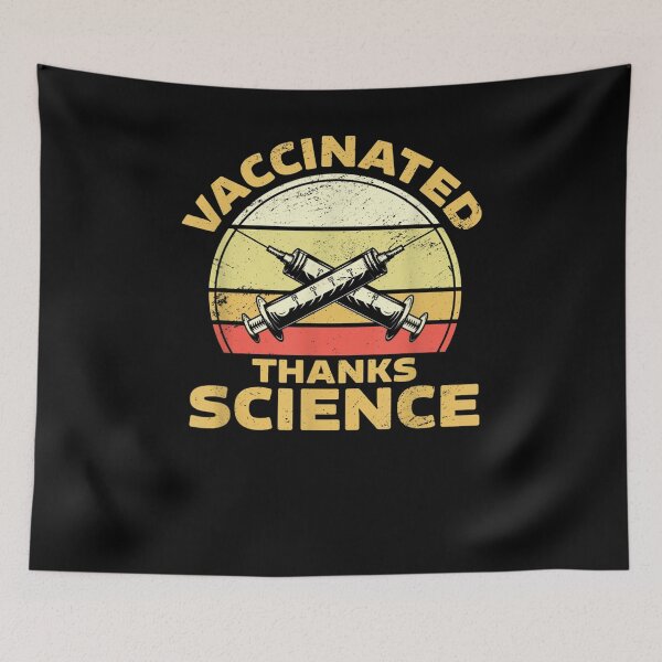 Item preview, Vaccinated Thanks Science Vaccinated 2021 Vintage Sunset  designed and sold by dannareyansh.
