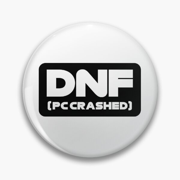Item preview, 'DNF - PC Crashed' Black/White Sim Racing Design designed and sold by David Speed Design.