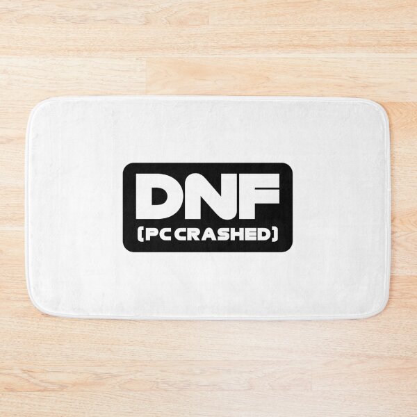 Item preview, 'DNF - PC Crashed' Black/White Sim Racing Design designed and sold by David Speed Design.