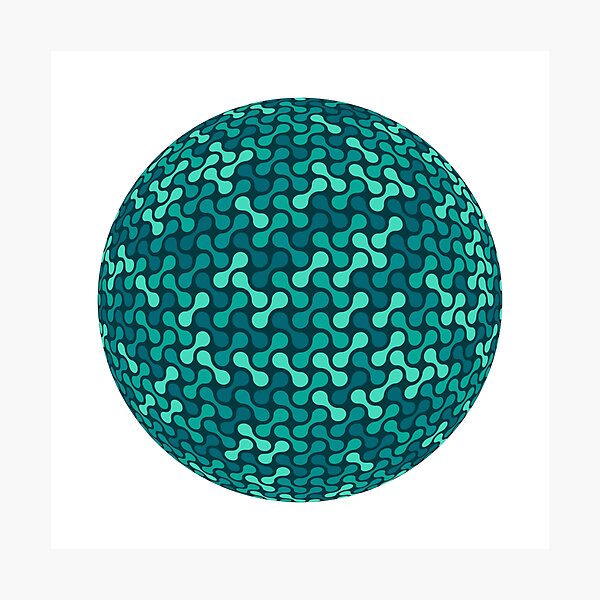 Item preview, Metaballs Pattern Sphere (Teal) designed and sold by John Uttley.