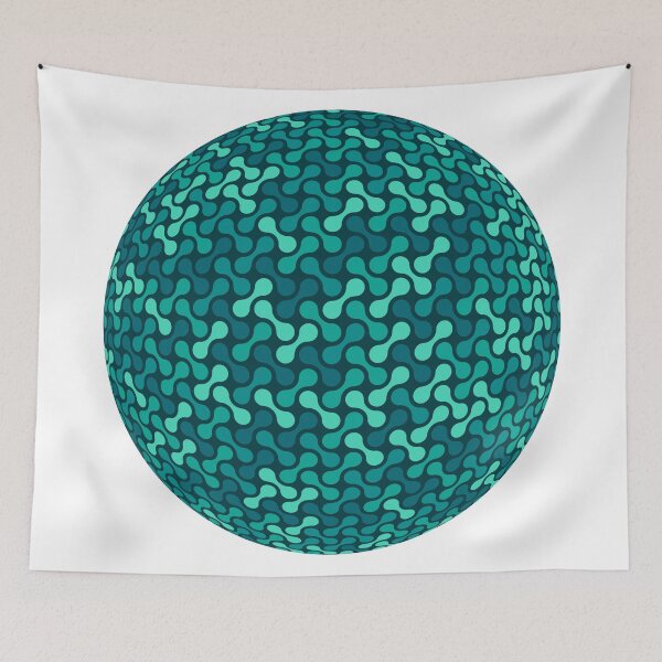 Item preview, Metaballs Pattern Sphere (Teal) designed and sold by John Uttley.