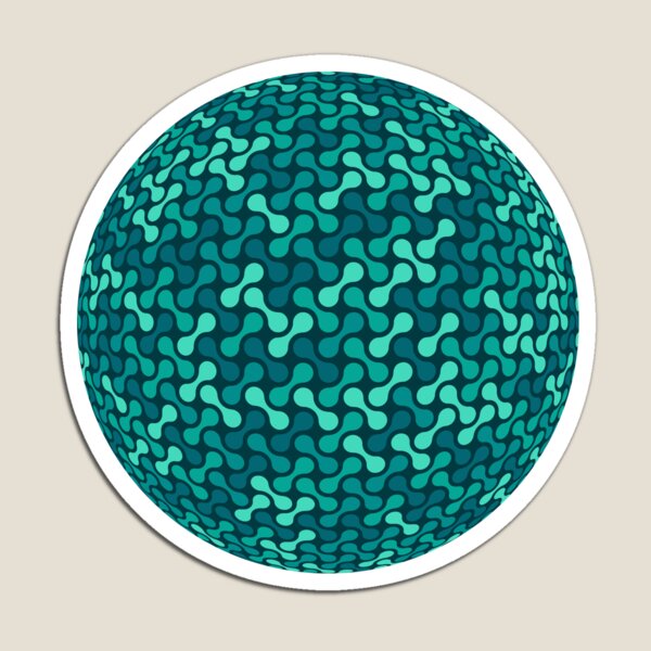 Item preview, Metaballs Pattern Sphere (Teal) designed and sold by John Uttley.