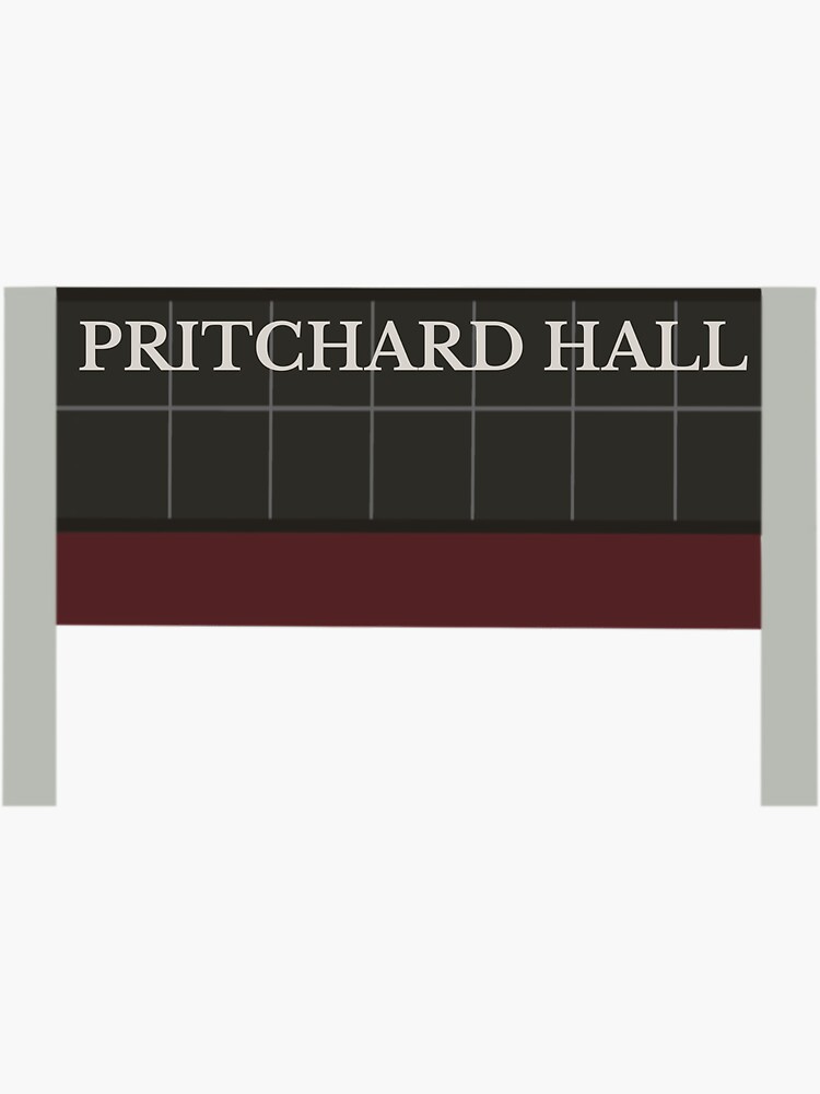 "Pritchard Hall" Sticker for Sale by kashinikore Redbubble