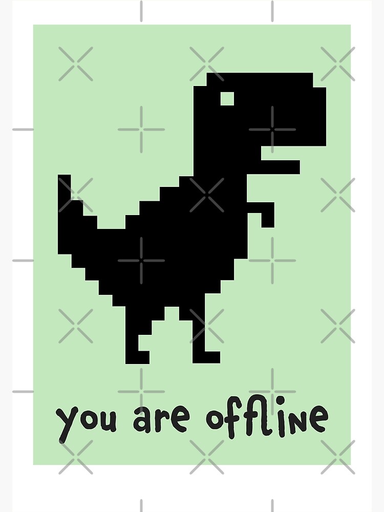 Offline Dinosaur Game Art Print by Artwork2