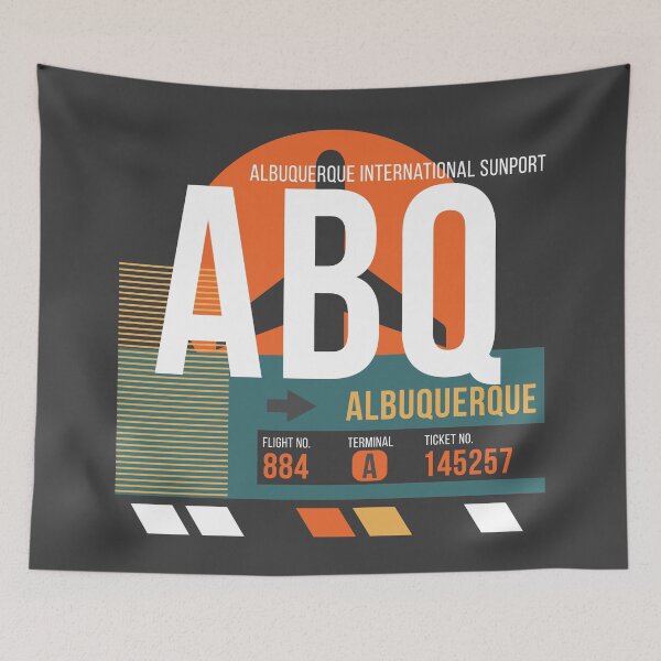 Item preview, Albuquerque, New Mexico (ABQ) Airport Code Baggage Tag designed and sold by SLAG-Creative.