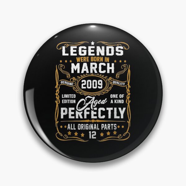 Item preview, Legends Were Born In March 2009 12th Birthday Gifts  designed and sold by dannareyansh.