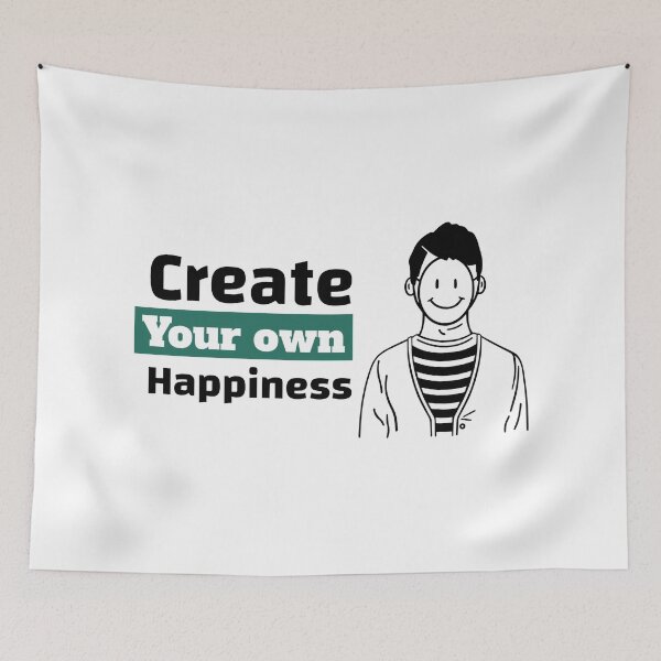 Item preview, Create Your Own Happiness - Green Color designed and sold by ArtYoto.