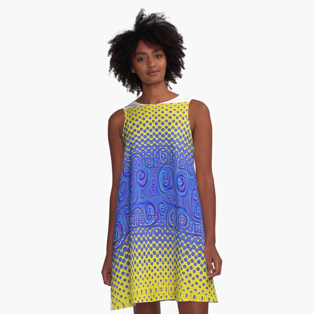#DeepDream Color Circles Gradient Visual Areas 5x5K v1449227497 A-Line Dress
