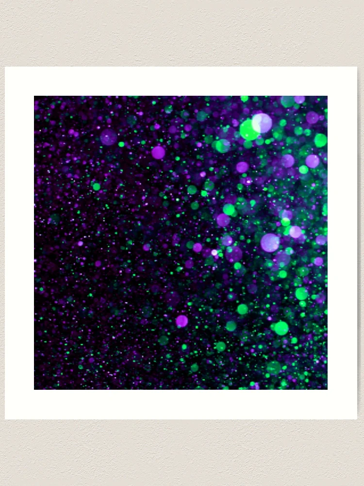 Purple and Emerald Green Gradient Glitter Print Wrapping Paper by ArtOnWear