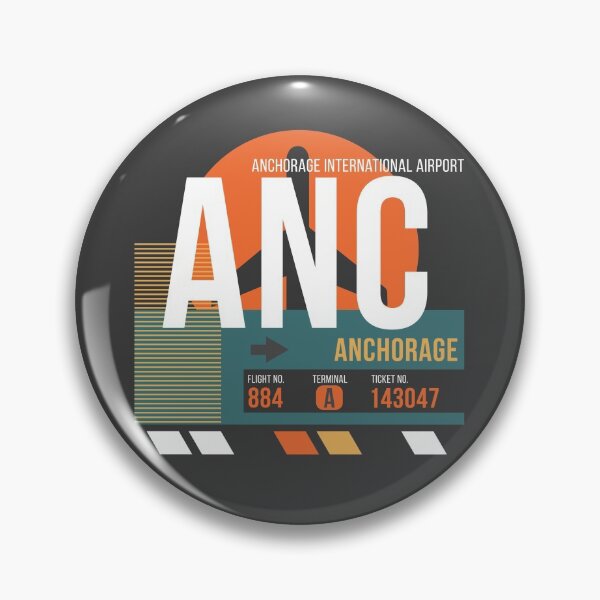 Item preview, Anchorage, Alaska (ANC) Airport Code Baggage Tag designed and sold by SLAG-Creative.