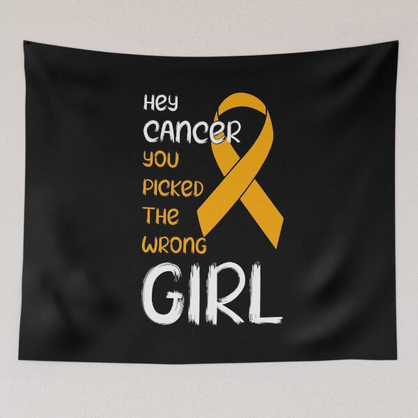 Item preview, Hey Cancer You Picked The Wrong Girl designed and sold by barayprint.