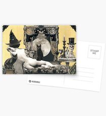 Skyclad Witch with Familiars Postcards
