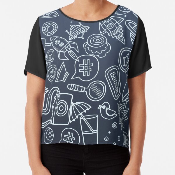 Uneven Pattern Chiffon Top