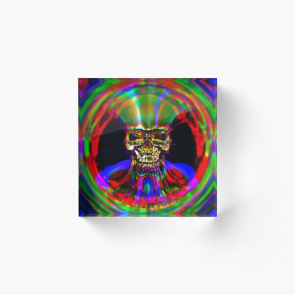 The Gilded Skull by FeralRays Acrylic Block