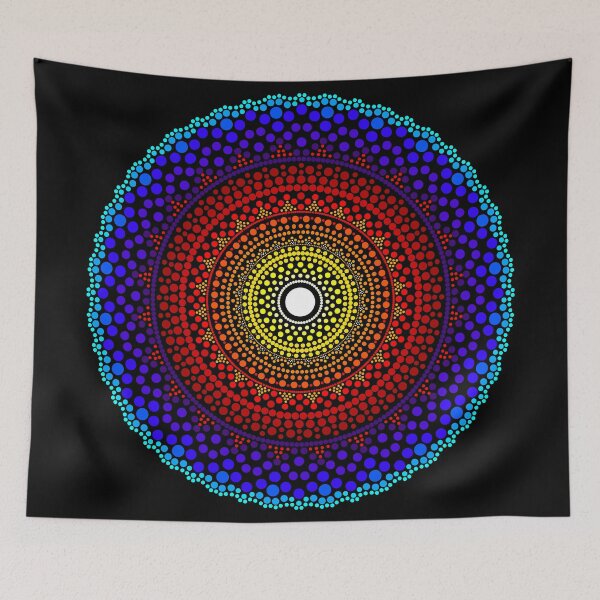 Item preview, Colorful Dot Mandala, Multicolor Dot Art designed and sold by orangeblue21.