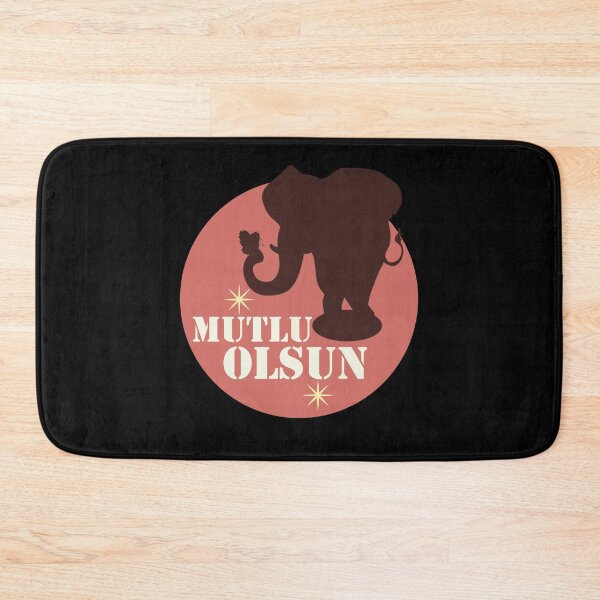 Item preview, Mutlu olsun| Be Happy turkish| elephant butterfly silhouette designed and sold by EmotionArt.