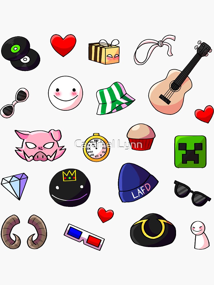 dream smp members symbols and icons sticker by haha lynn redbubble