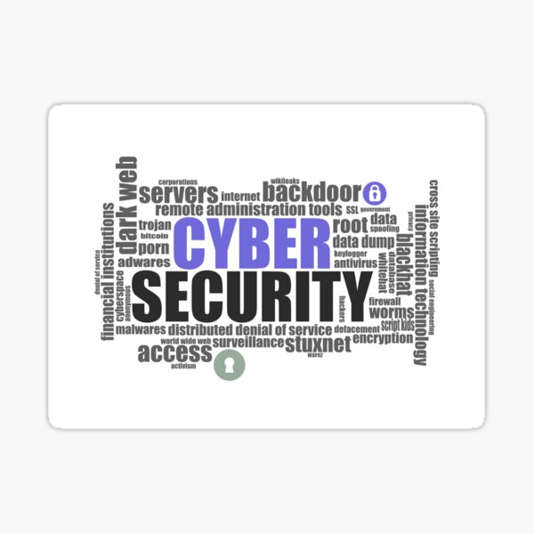 Cyber Security Hacker Expert Computer Geek Cloud Sticker