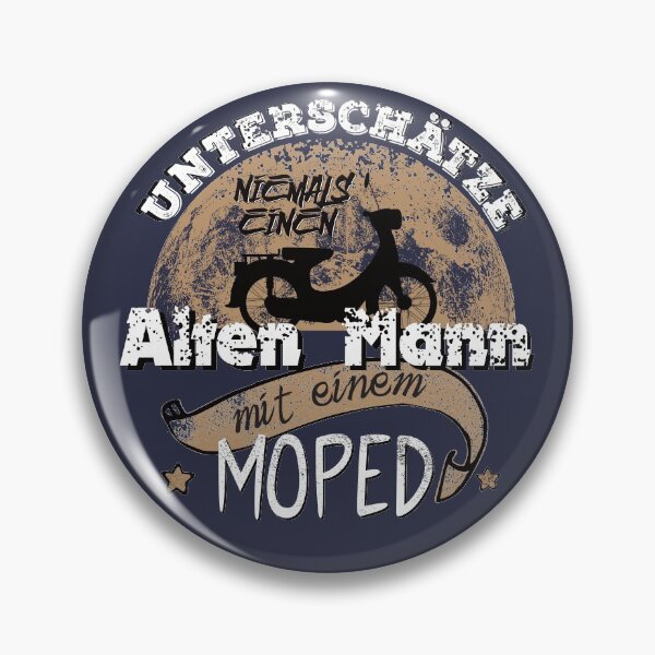 Item preview, Gentlemen, never underestimate an old man with a moped motif designed and sold by brunsch-print.