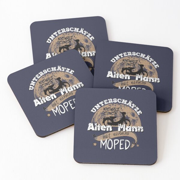 Item preview, Gentlemen, never underestimate an old man with a moped motif designed and sold by brunsch-print.