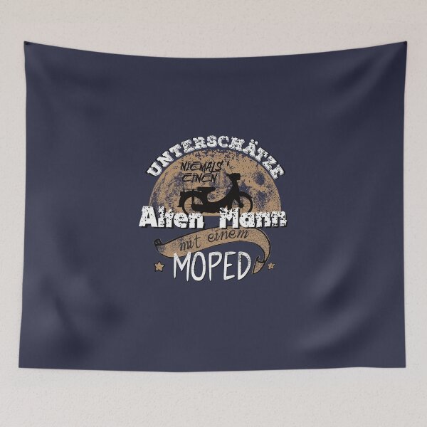Item preview, Gentlemen, never underestimate an old man with a moped motif designed and sold by brunsch-print.