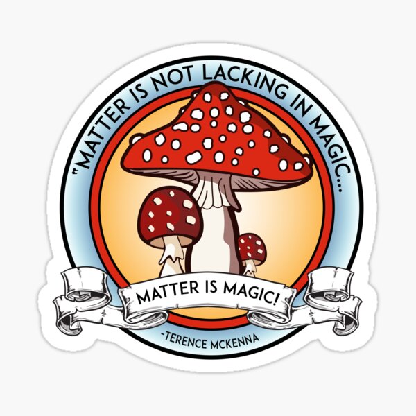 Magic Mushrooms Forest Psychedelic Fungi Sticker - Psychonautica