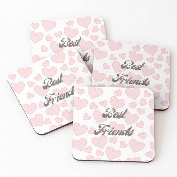 Item preview, Best Friends pink hearts designed and sold by Shir-designs.