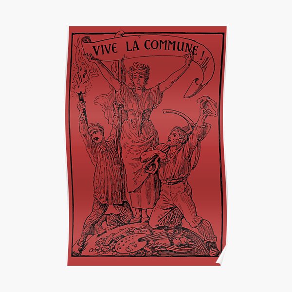 Vive La Commune Walter Crane - Historical, Paris Commune, Socialist, Leftist Poster