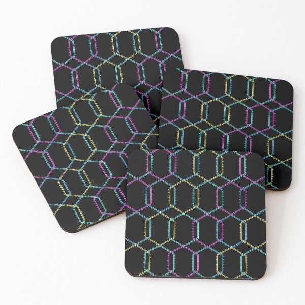 Item preview,  Hexagonal rainbow geometric pattern designed and sold by JoySpark.