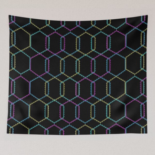 Item preview,  Hexagonal rainbow geometric pattern designed and sold by JoySpark.