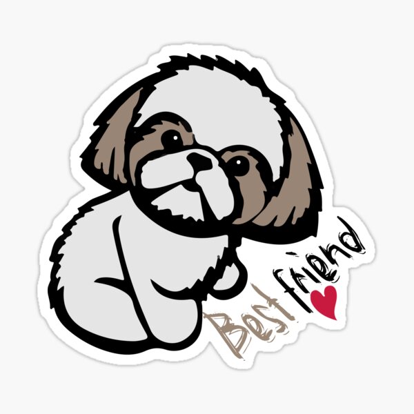 funny dog Shih Tzu : Gift for mom & dad ,Cute family gift for Siblings, best friend Sticker