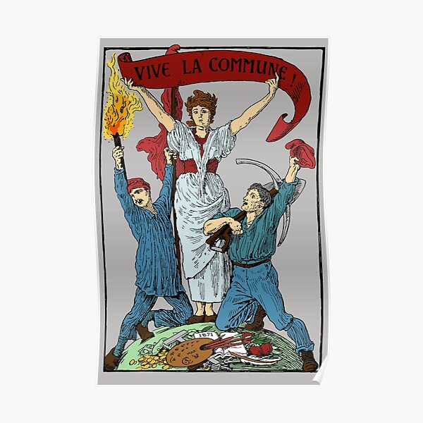 Vive La Commune Walter Crane Recolored - Historical, Paris Commune, Socialist, Leftist Poster