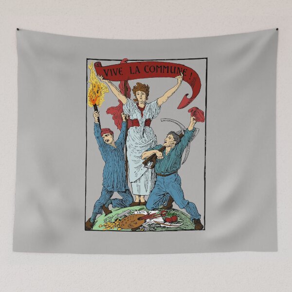 Item preview, Vive La Commune Walter Crane Recolored - Historical, Paris Commune, Socialist, Leftist designed and sold by SpaceDogLaika.
