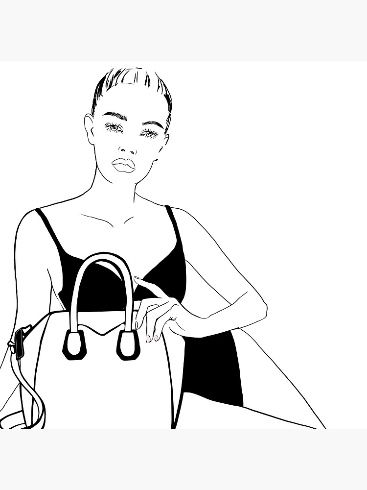 Purse & Girl Line Art by TapestryGirls