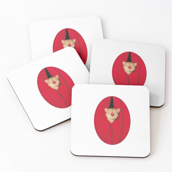 Item preview, Cute cat with red nose - cute pussy lover sticker designed and sold by delpro.