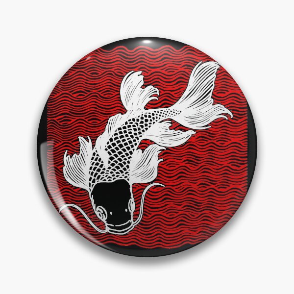 Item preview, Koi Fish Great Wave Tattoo Red White designed and sold by Ebayson74.