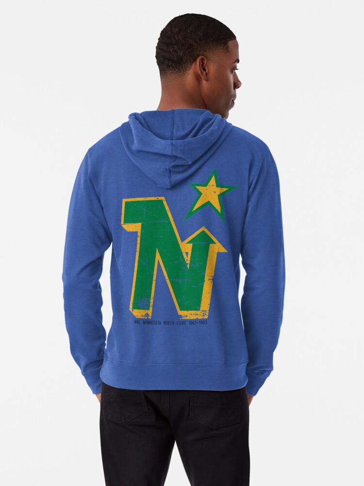 New NHL Minnesota North Stars old time jersey style cotton hoodie